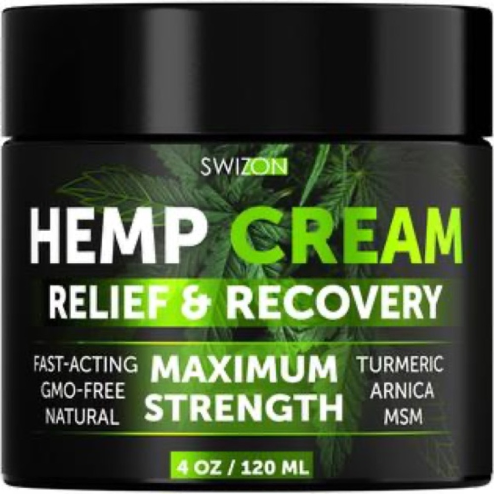 SWIZON Natural Hemp Cream For Muscles & Joints Hemp Oil Muscle Relaxer Cream
